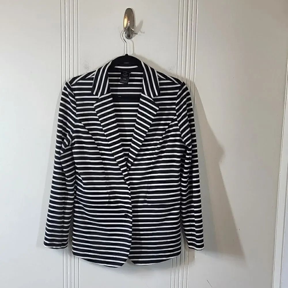 Mossimo Black & White  Striped Jacket
